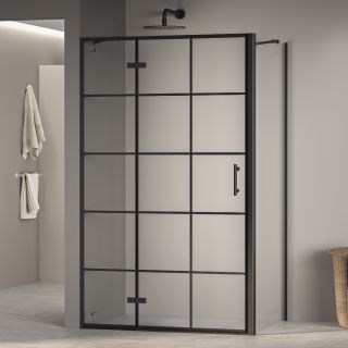 Душевой уголок RGW PA-77B L (PA-07B L + Z-050-2B + держатель O-204B) 41087700-084L 100x100см чёрный